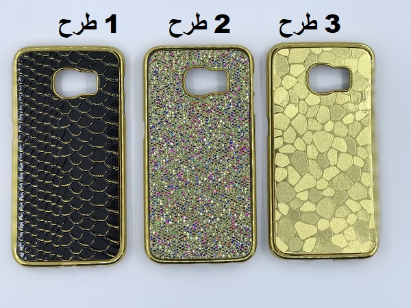 قاب گوشی موبایل اس 6 ادج طرح لاکچری طلایی طرح پوست ماری مناسب برای سامسونگ Samsung s6 edge