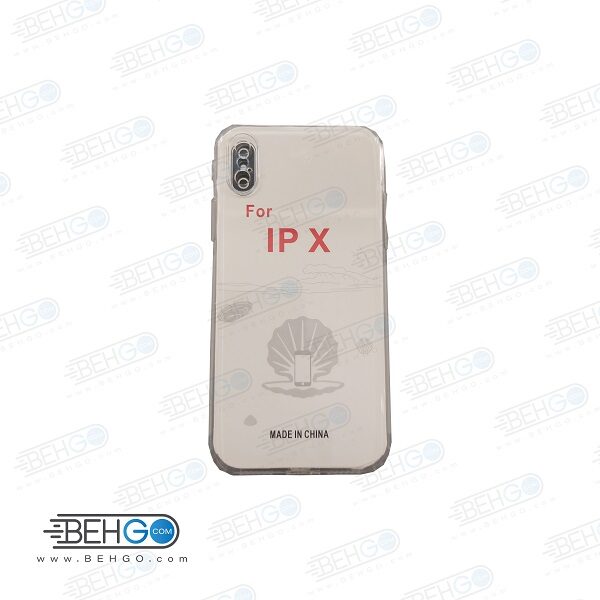 قاب گوشی ایفون X و ایفون XS کاور ژله ای با محافظ لنز دوربین گوشی Clear Cover Camera Protection Case for For Apple Iphone 10