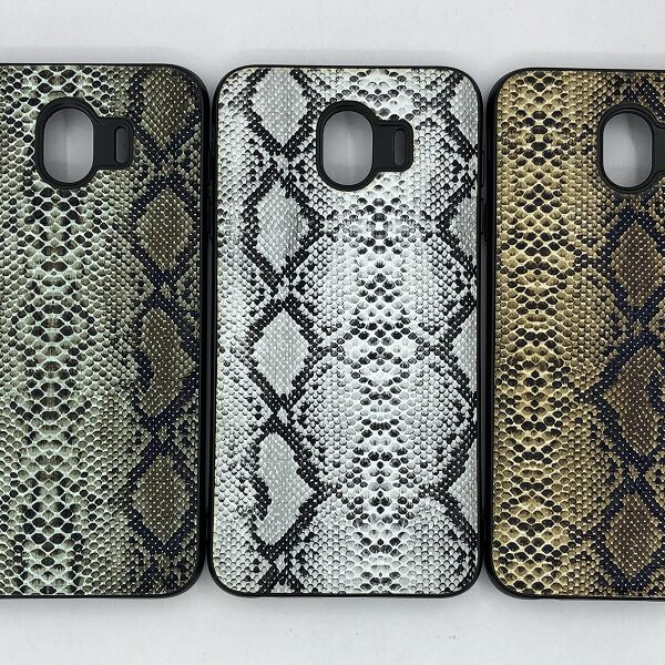 کاور قاب محافظ لاکچری سامسونگ جی 4 طرح پوست ماری Snake Skin Leather Case For Samsung J400 Galaxy j4 2018