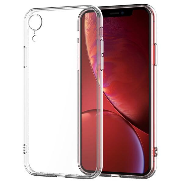 قاب محافظ شیشه ای ژله ای ساده و معمولی – کاور شفاف بی رنگ آیفون ایکس آر اپل Crystal Clear Case for apple iPhone Xr