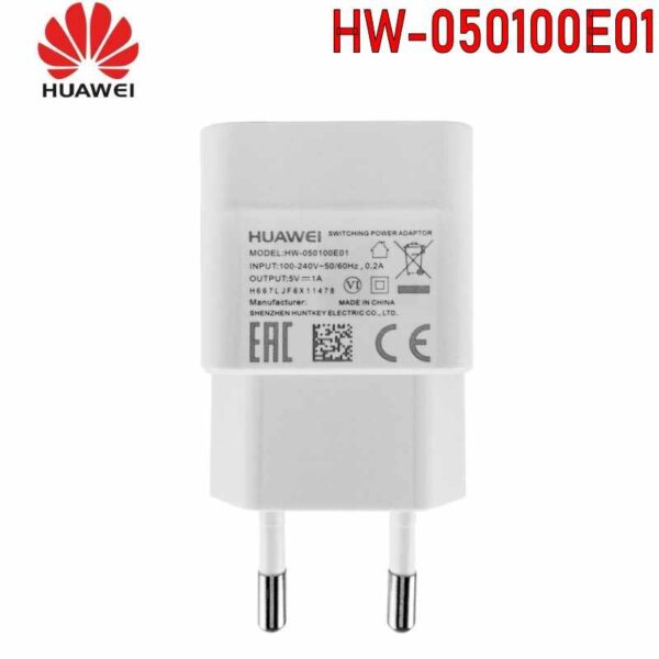 کلگی شارژر دیواری هوآوی 100 درصد اورجینال شارژر اصلی هواوی سرجعبه Huawei Wall Charger HW-050100E01 با جریان خروجی 1.0 آمپر