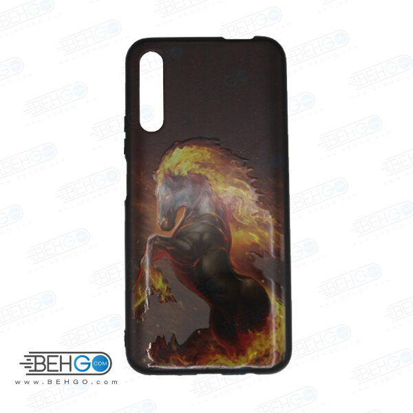 قاب Y9S کاور هواوی Y9S قاب فانتزی گوشی هواوی وای 9 اس با عکس اسب آتشی طرح 2 محافظ مناسب وای نه اس گوشی موبایل هواوی New Horse Phone Case For Huawei Y9S 2019