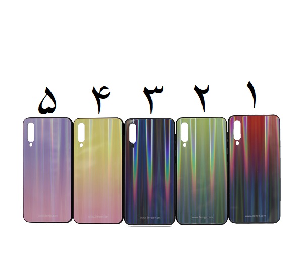 کاور A50 و A30S لیزری رنگی محافظ قاب سامسونگ A50 و A30S مدل لیزری گوشی Tempered Glass Laser Case Samsung galaxy A50/A30S