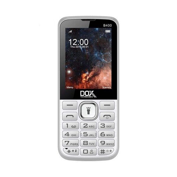 گوشی موبایل داکس مدل B400 سفید دو سیم کارت Dox B400 Dual SIM Mobile Phone
