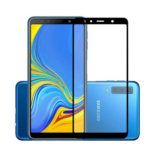 گلس گوشی سامسونگ A9 2018 محافظ صفحه نمایش شیشه ای ای 9 تمام چسب گلس سامسونگ آ Full Glue Glass Samsung Galaxy A9 2018 | A9 Star Pro | A9s