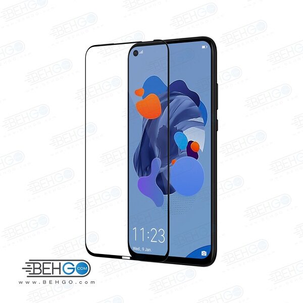 محافظ صفحه نمایش تمام چسپ گلس فول هواوی نوا 5 آی/پی 20 لایت Full Glass Screen For Huawei nova 5i / P 20 lite 2019