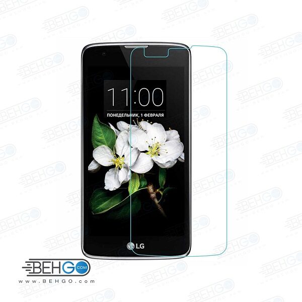 گلس LG k7 بی رنگ و شفاف الجی کا7 یا ,کا هفت ال جی محافظ صفحه نمایش شیشه ای Glass Screen Protector LG k7