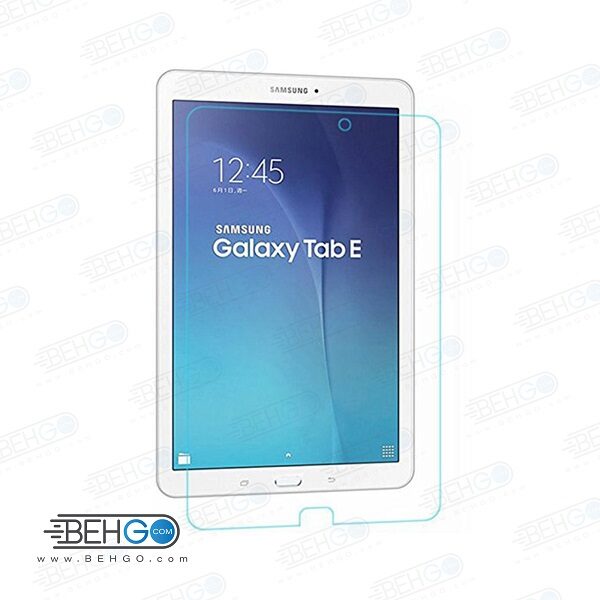 گلس تبلت tab E t560 ده اینچ بی رنگ و شفاف یا محافظ صفحه نمایش شیشه ای تبلت Glass Screen Protector Samsung tab E t560