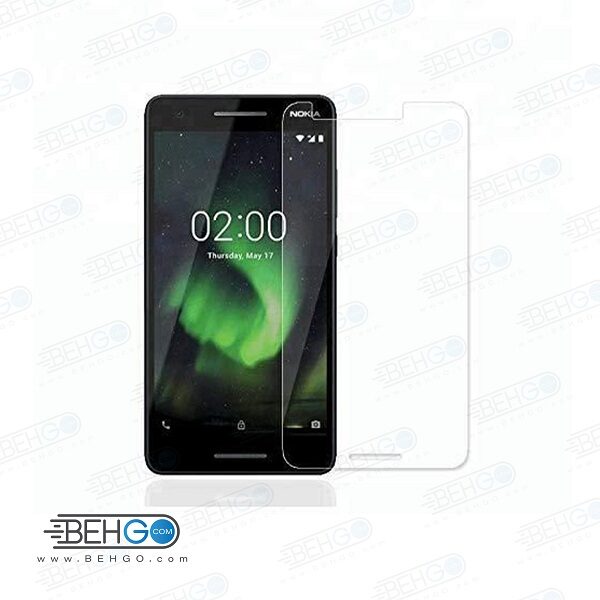 گلس نوکیا 2.1 بی رنگ و شفاف Nokia 2.1 یا ,نوکیا دو و یک محافظ صفحه نمایش شیشه ای Glass Screen Protector Nokia 2.1