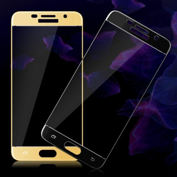 گلس گوشی سامسونگ A5 2015 محافظ صفحه نمایش شیشه ای رنگ طلایی A500 گلس سامسونگ Gold Full Glue Glass Samsung Galaxy A500 / A5 2015