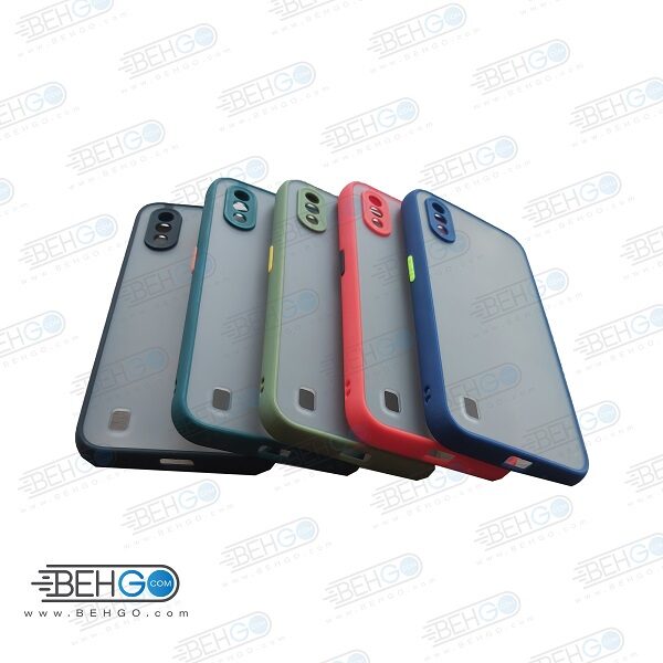 قاب گوشی سامسونگ a01 و m01 کاور محافظ دور رنگی پشت مات با برجستگی لنز دوربین گوشی موبایل Fashion Case Samsung M01 / A01
