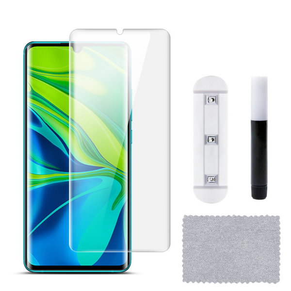 بهترین گلس گوشی شیائومی می نوت 10 لایت و می نوت 10 پرو محافظ صفحه نمایش شیشه ای  UV Nano Glass Xiaomi Mi Note 10 Pro / Mi Note 10 Lit