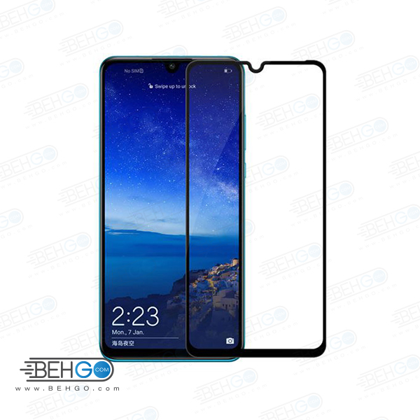 محافظ صفحه نمایش تمام چسپ گلس فول هواوی پی 30 لایت Full Glass Screen For Huawei P 30 lite 2019