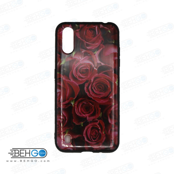 قاب A01 کاور سامسونگ A01 قاب فانتزی گوشی سامسونگ A 01 با عکس گل سرخ طرح 12 محافظ مناسب ا01 گوشی موبایل سامسونگ New Red Flowers Phone Case For Samsung A01