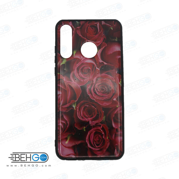 قاب p30 lite کاور هواوی پی سی لایت قاب فانتزی گوشی هواوی پی 30 لایت با عکس گل سرخ طرح 12 محافظ مناسب p 30 lite گوشی موبایل هواوی New Red Flowers Phone Case For Huawei p30 lite /p30lite