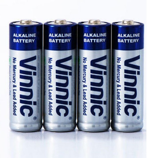 باتری قلمی آلکالاین برند وینیک تعداد 4 عددی مدل Vinnic AM3 AA size LR6 1.5V