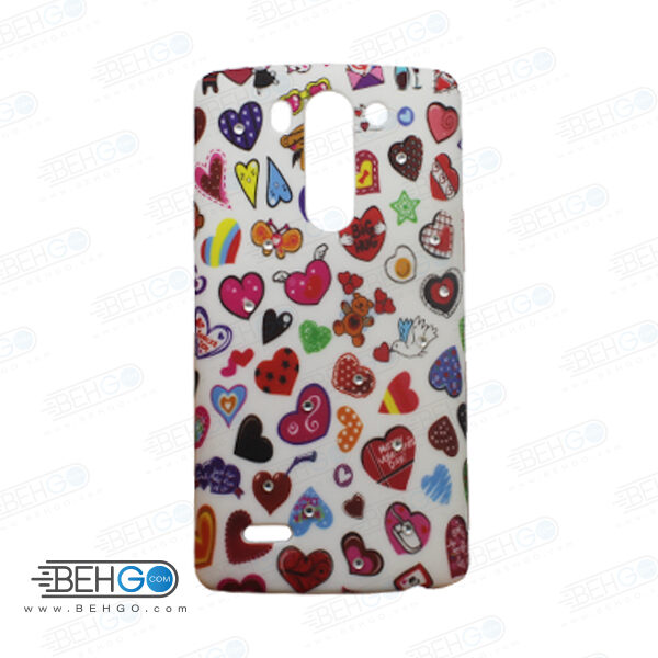 قاب طرح دار گوشی الجی جی 3 مینی LG G3 mini طرح قلب های رنگی case For LG G3 mini