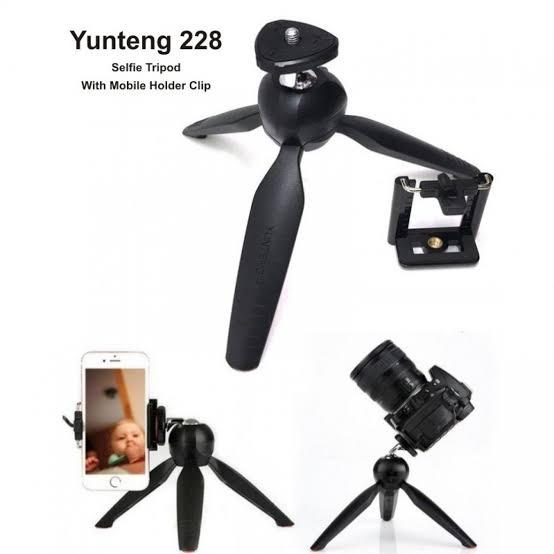 سه پایه نگه دارنده گوشی موبایل ،دوربین و مونوپاد مدل یانتنگ مدل Yunteng YT-228 Monopod Holder Tripod YT228
