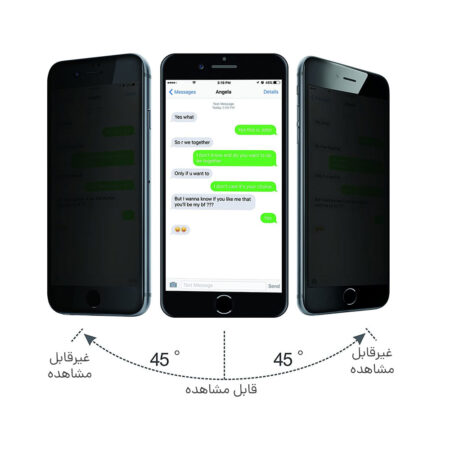 گلس حریم شخصی پرایوسی ایفون 6 محافظ صفحه نمایش شیشه ای خصوصی ایفون Privacy Glass Iphone 6G / Iphone 6S