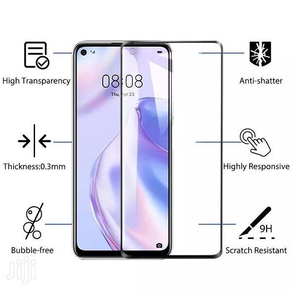 گلس گوشی هواوی Y9A مدل 2020 فول محافظ صفحه نمایش شیشه ای Y9A تمام چسب گلس  Full Glue Glass Huawei y9A