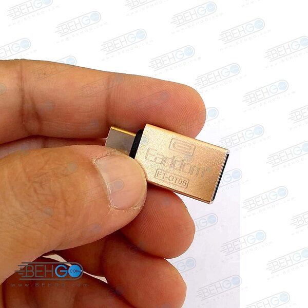 مبدل otg type c مدل فلزی تبدیل تایپ سی او تی جی مناسب سامسونگ،شیائومی،هواوی و ال جی اصلی Type-C OTG USB Adapter Earldom OT06