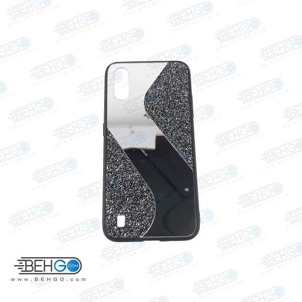 قاب گوشی A01 قاب فانتزی سامسونگ A01 گارد مدل جدید اکلیلی آینه ای مناسب گوشی موبایل سامسونگ New Mirror glitter case For Samsung Galaxy A01
