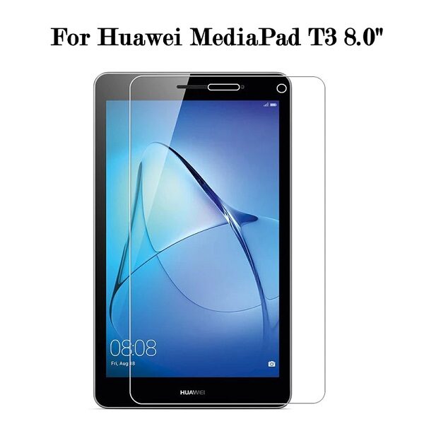 گلس تبلت هواوی مدیاپد تی 3 8 اینچ محافظ صفحه نمایش شیشه ای T3 مدل 8 اینچ  Glass Screen Protector for Tablet Huawei MediaPad T3 8.0 inch 4G LTE