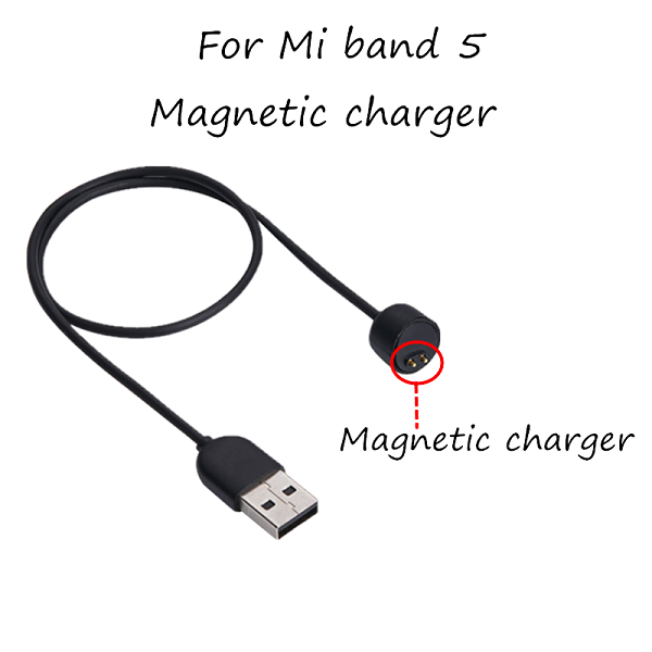 داک شارژر مچ بند هوشمند شیائومی مدل اصلی mi band5 کابل شارژر مناسب ساعت میبند 5 Xiaomi Mi Band 5 Magnetic USB Charger