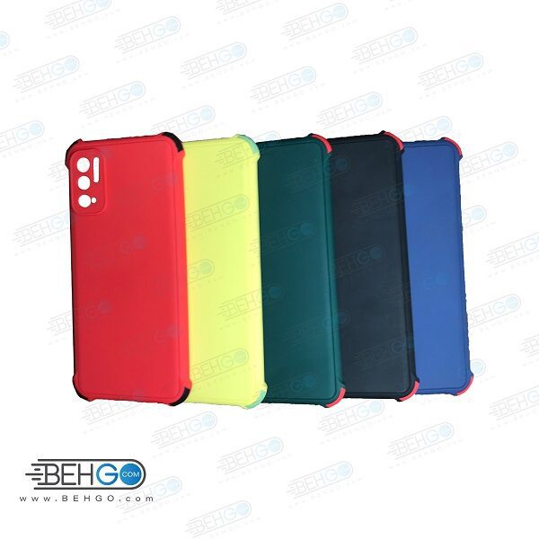 قاب گوشی شیائومی پوکو M3 Pro و ردمی نوت 10 5G کاور ژله ای دکمه رنگی با محافظ لنز دوربین Xiaomi Poco m3 pro / redmi note 10 5G